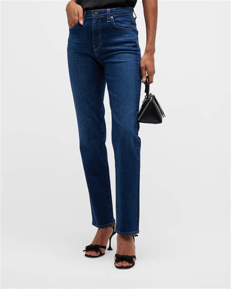 AG Jeans Saige High Rise Wide Leg Crop Jeans Neiman Marcus