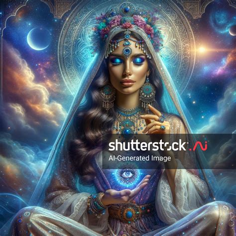 Realistic Beautiful Goddess Meditating Holding All-seeing AI 生成图片 ...