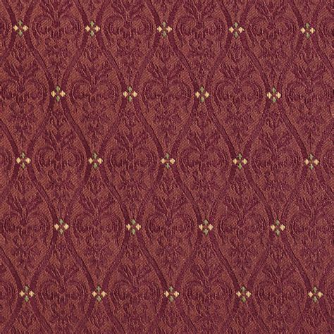 Brandy Burgundy Small Scale Damask Upholstery Fabric