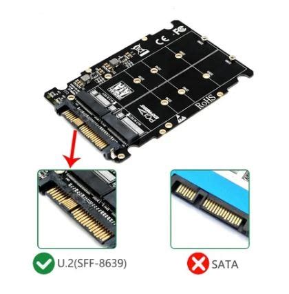 PLACA ADPTADORA SSD M 2 NVME PCIE E NGFF SATA PARA U 2 SSF 8639