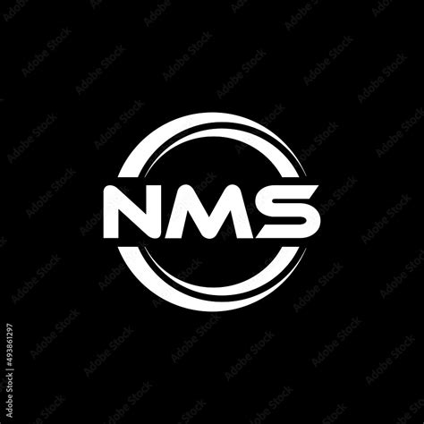 Nms Letter Logo Design With Black Background In Illustrator Vector