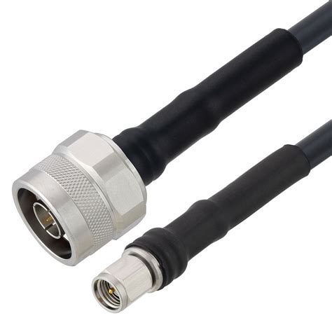 Low Loss SMA Male To N Male Cable LMR 240 DB Coax Using Times Microwave