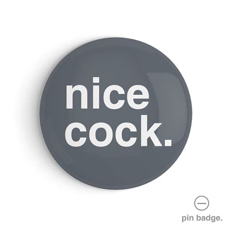 Nice Cock Pin Badge Greetings From Hell