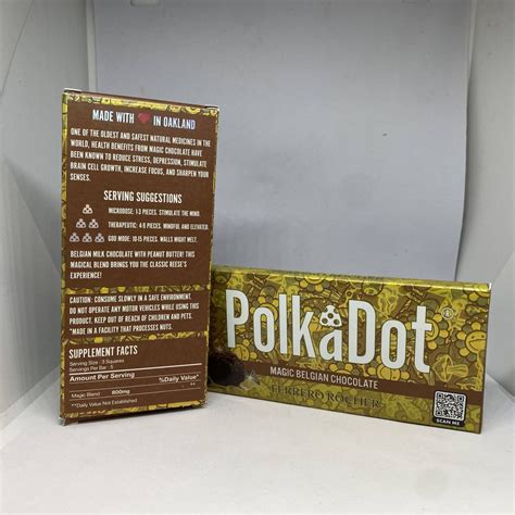 PolkaDot Magic Mushroom Chocolate Bar Polka Dot Chocolate Bar