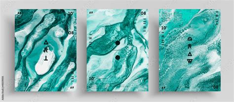Abstract Acrylic Placard Fluid Art Vector Texture Pack Beautiful