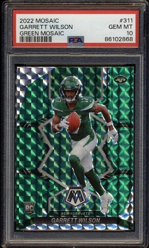 Garrett Wilson 2022 Mosaic 311 Green Price Guide Sports Card Investor