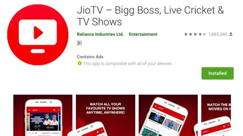 Jio tv application - pergain