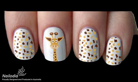 Giraffe Lovers Nail Art Decal Sticker Nailodia