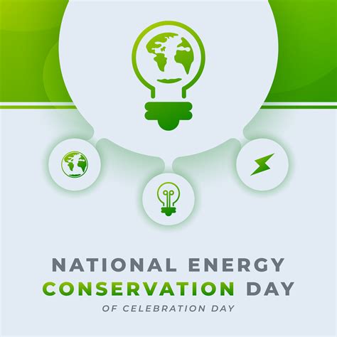 National Energy Conservation Day Celebration Vector Design Illustration