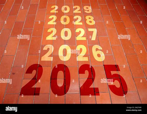 New Year 2025 Or Straight Forward Concept The Text 2025 To 2027 Is