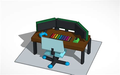 3d Design Charlottes Gaming Setup Tinkercad