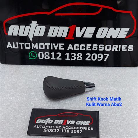 Jual Shift Knob Matik Innova Fortuner Hilux Original Kulit Abu Abu