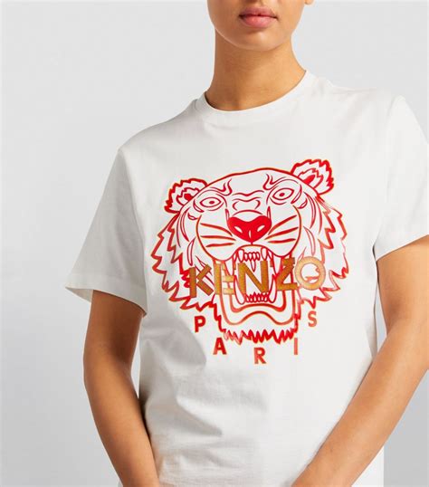Womens Kenzo White Cotton Icon Tiger T Shirt Harrods Uk