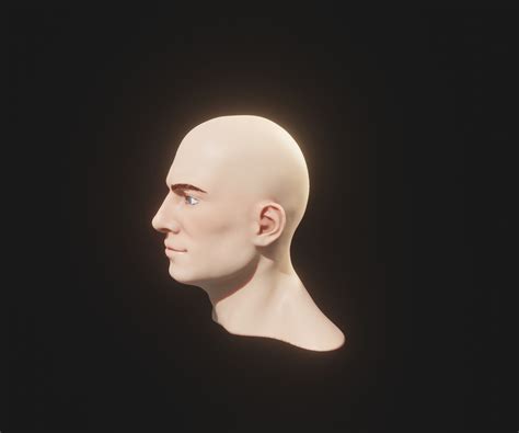 3d Model Realistic Male Head 3d Model Animated With Facial Expressions Vr Ar Low Poly Cgtrader