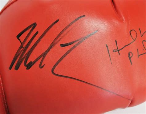 Mike Tyson Evander Holyfield Signed Everlast Boxing Glove PSA COA