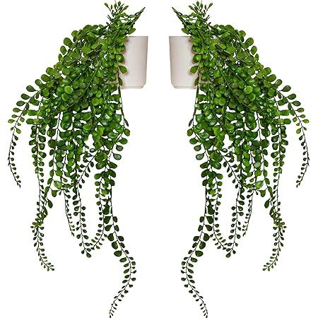 Famibay 2 PCs Plante Artificielle Tombante En Pot Plantes Artificielles