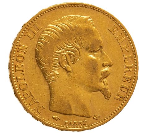 Achetez Une Pièce Dor De 20 Francs 1858 Napoléon Iii Tête Nue A À