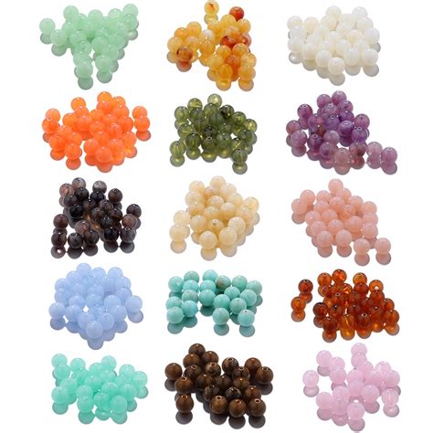 St Kunkka Pcs Colors Mm Acrylic Beads Imitation Stone Space