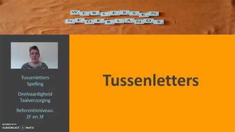 Tussenletters S En N In Samenstellingen Youtube