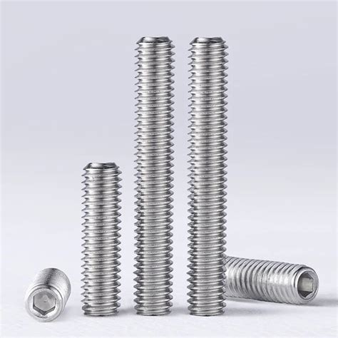 Stainless Steel Socket Set Screw With Cup Point Hexagon Jack Screws 304