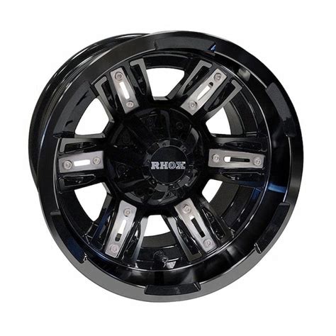 12 Rx286 Gloss Black Golf Cart Wheel Rhox® — Golfcartstuff™