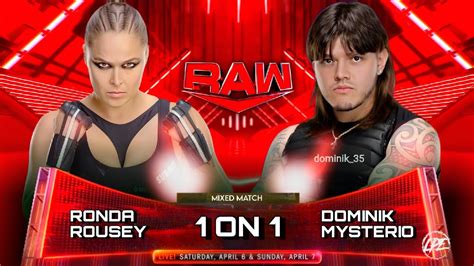 Wwe K Mixed Gender Match Ronda Rousey Vs Dominik Mysterio Wwe