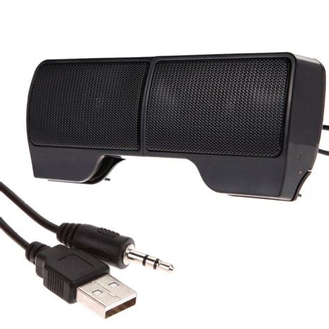 Laptop Speakers External Usb Powered W35mm Jack Wired Portable Clip