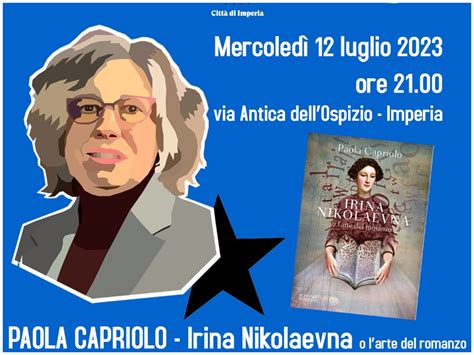 Imperia Un Libro Aperto Mercoled Luglio L Incontro Con La