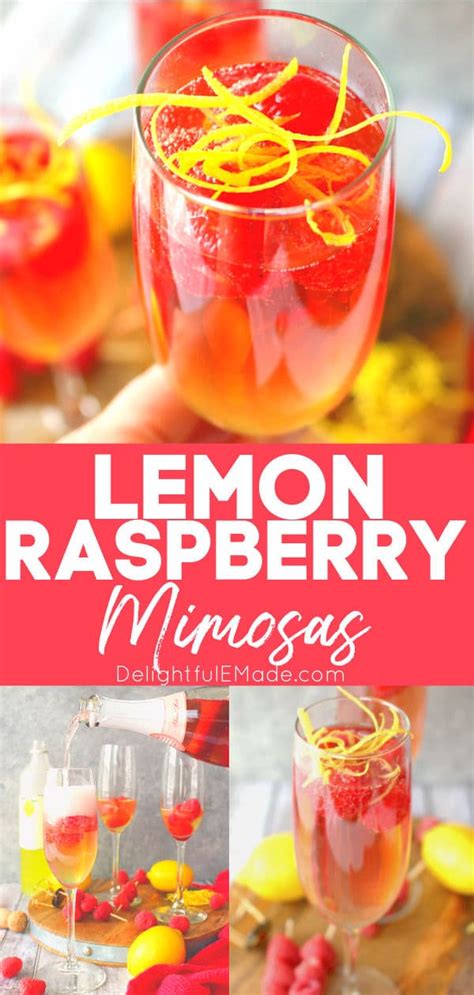 Wondering How To Make Mimosas These Lemon Raspberry Mimosas Are Made With Fresh Raspberries