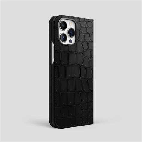 Folio Case For Iphone 15 Pro Max In Porosus Crocodile Labodet