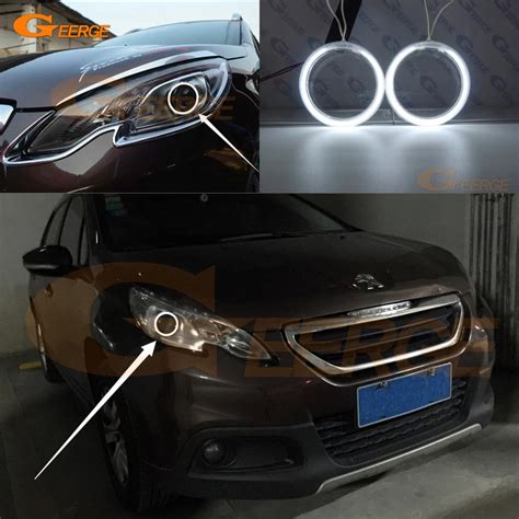 For Peugeot 2008 2013 2014 2015 2016 Excellent Angel Eyes Ultra Bright