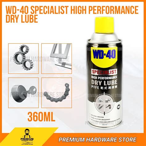 WD 40 SPECIALIST HIGH PERFORMANCE DRY LUBE PTFE 360ML WD40 TEFLON