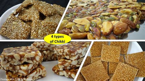 4 Types Of Chikki Sesame Brittle Dry Fruits Chikki Peanut