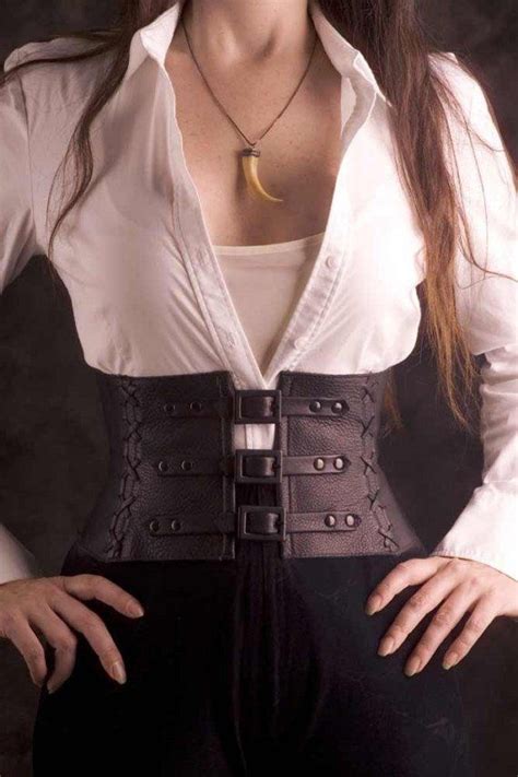 Exquisite Black Leather Steampunk Pirate Renn Faire Corset Etsy