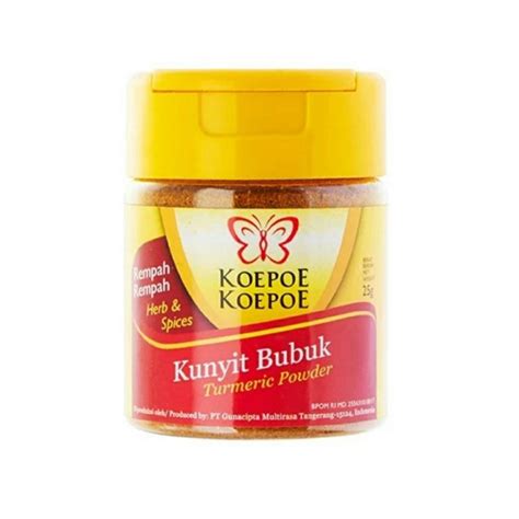 Jual Kunyit Bubuk Turmeric Powder Koepoe Koepoe Botol Gr Shopee