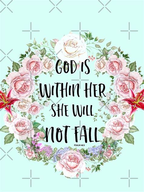 Christian Quotes God Is Within Her She Will Not Fall Psalm