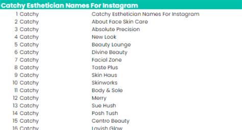 Inspiring Ideas For Esthetician Business Names For Zolmi