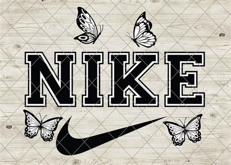 Nike Butterfly Vintage Outline Logo Nike Swoosh Bundle Design Etsy