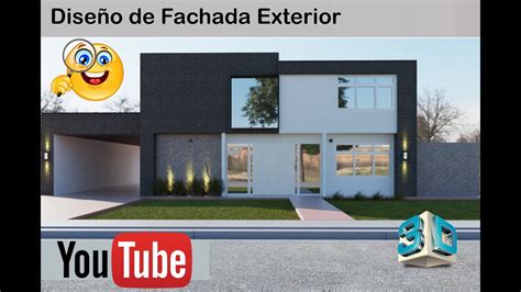 Como Realizar Una Fachada De Casa Desde Cero Con Sketchup Youtube