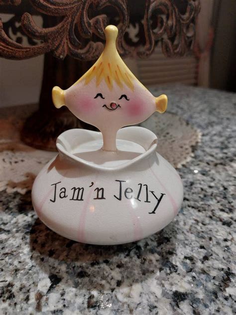 Vintage Holt Howard Jam And Jelly Pixieware Condiment Jar Etsy