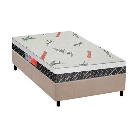 Cama Box Solteiro Colchão Ortopédico Plumatex D28 EP Anatômico Falcon