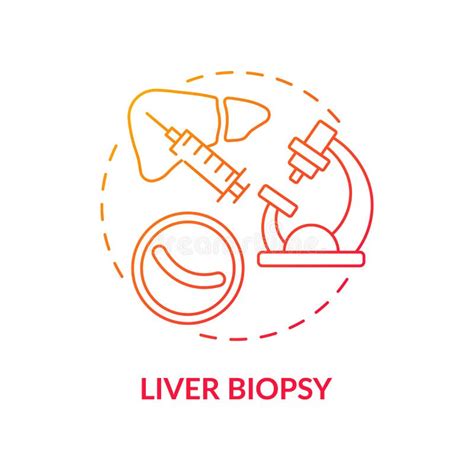 Concepto De Biopsia Hepática Icono Ilustración del Vector Ilustración