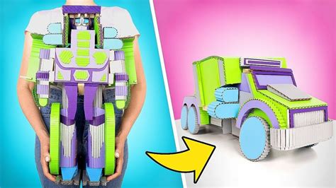 DIY CARDBOARD TRANSFORMER! Cool Cardboard Crafts — SLICK SLIME SAM Live