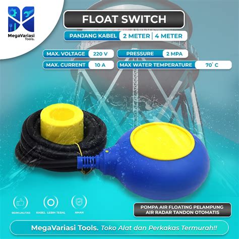 Jual Otomatis Pompa Celup Float Switch 2 Dan 4 Meter Cabel Spare Part