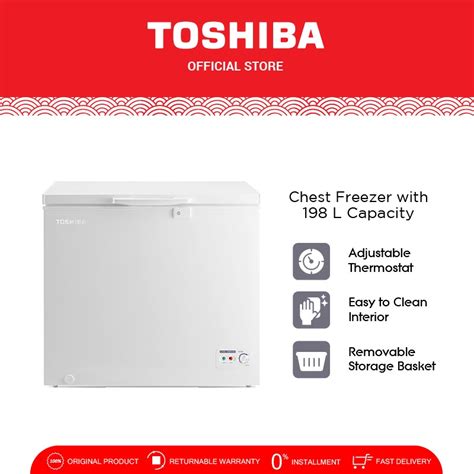 Jual TOSHIBA Chest Freezer CR A258I 198 L Shopee Indonesia