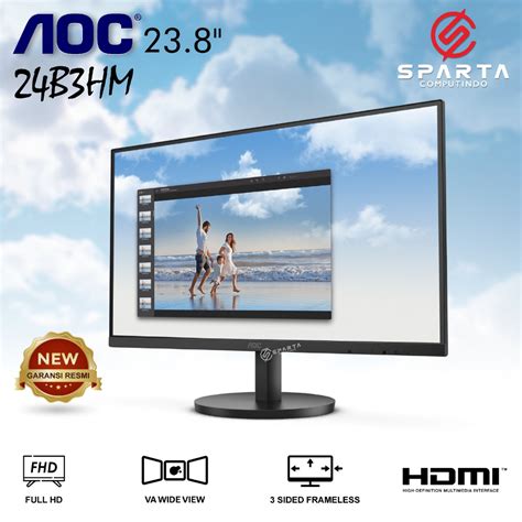 Jual Monitor Aoc B Hm Va P Hz Vga Hdmi New Garansi Resmi