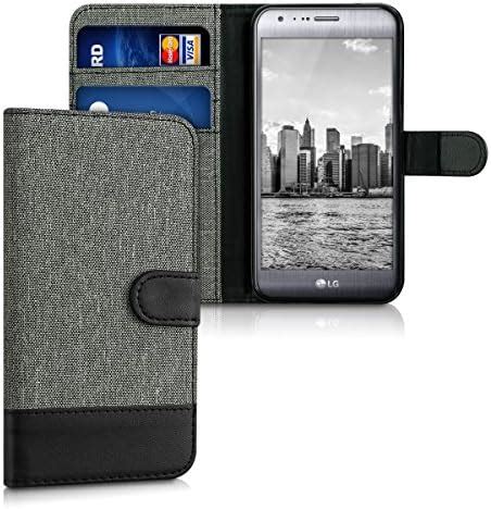 kwmobile Wallet Case kompatibel mit LG X Cam Hülle mit Ständer