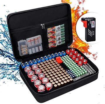 Engpow Battery Organizer Fireproof Battery Organizer Storage Case With