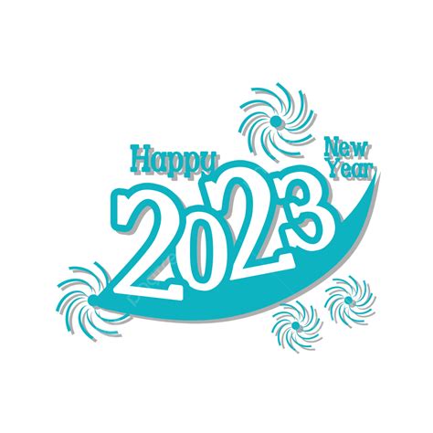 2023 Feliz Año Nuevo Con Color Azul Y Blanco PNG Año Nuevo Con Azul Y