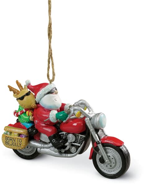 Santa Harley Motorcycle Hog Chopper Christmas Ornament Ebay